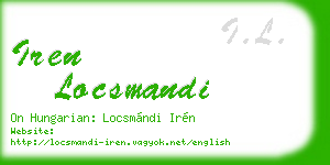 iren locsmandi business card